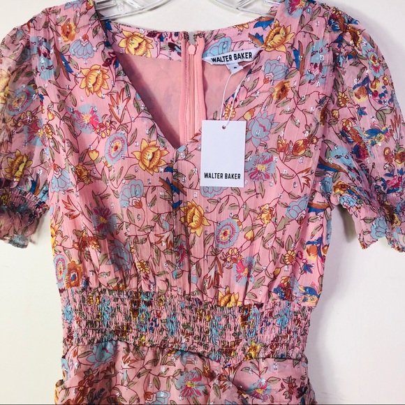 WALTER BAKER NWT Pink floral dress back zipper SIZE: 4 - Picture 11 of 11